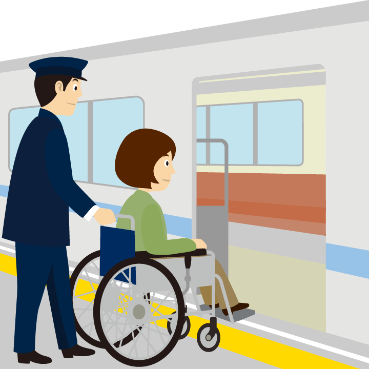 車椅子（車いす）の方の交通機関での介助